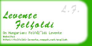 levente felfoldi business card